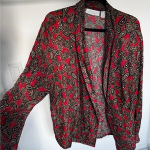 Vintage Red and Black Women's Jacket